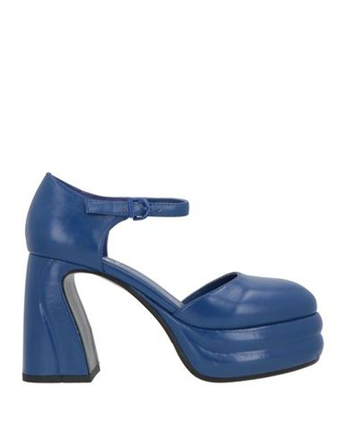 Woman Pumps Bright blue Size 7 Leather