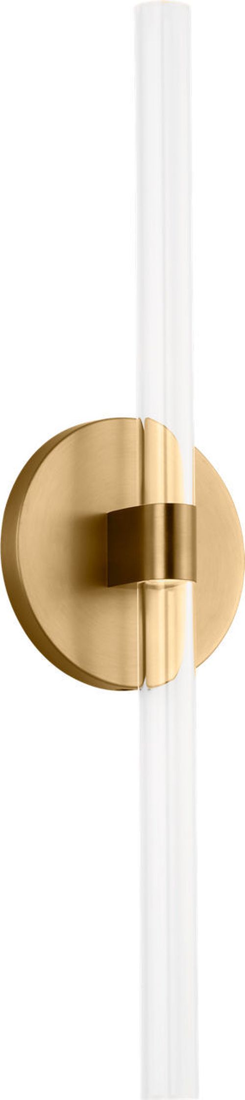 Burnished Brass | Burnished Brass LED Wall Sconce from the Silas Collection
