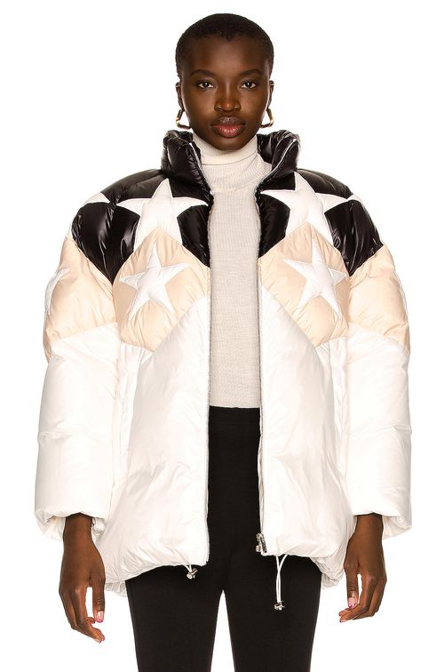 Miu Miu Star Down Jacket in White