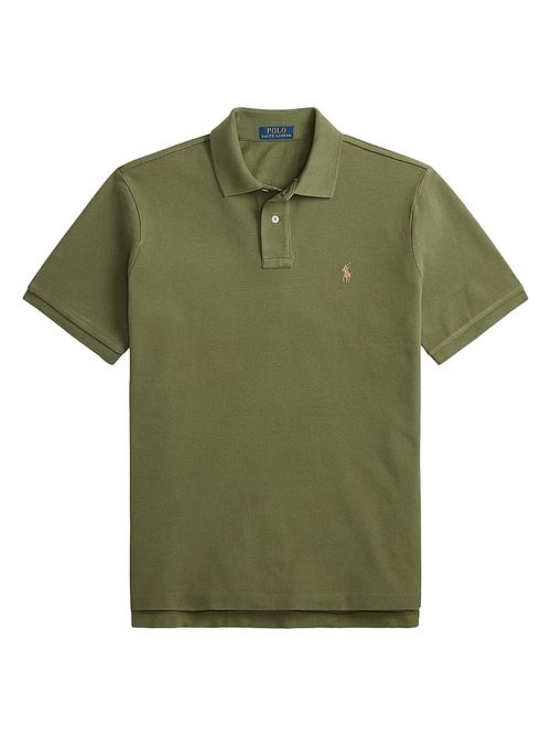 Men's Logo Cotton Mesh Polo - Supply Olive