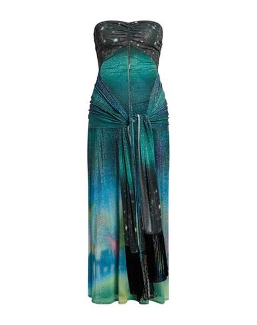 Woman Maxi dress Green Size 2 Polyester, Nylon, Elastane