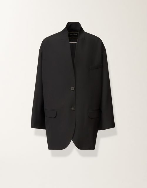 Midnight blue techno-tailored jacket