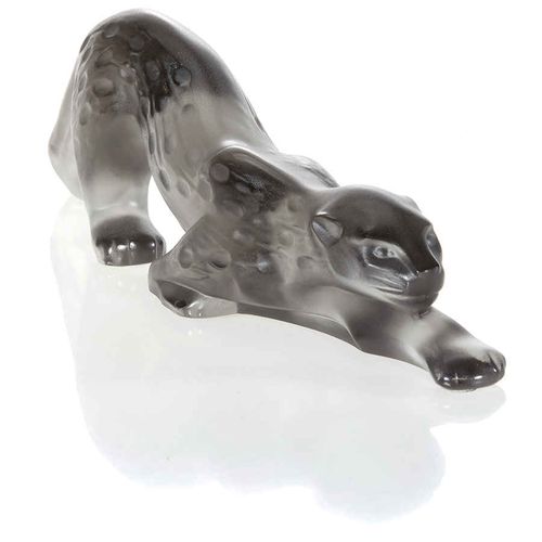Zeila Panther Small Sculpture Grey Crystal 10491800