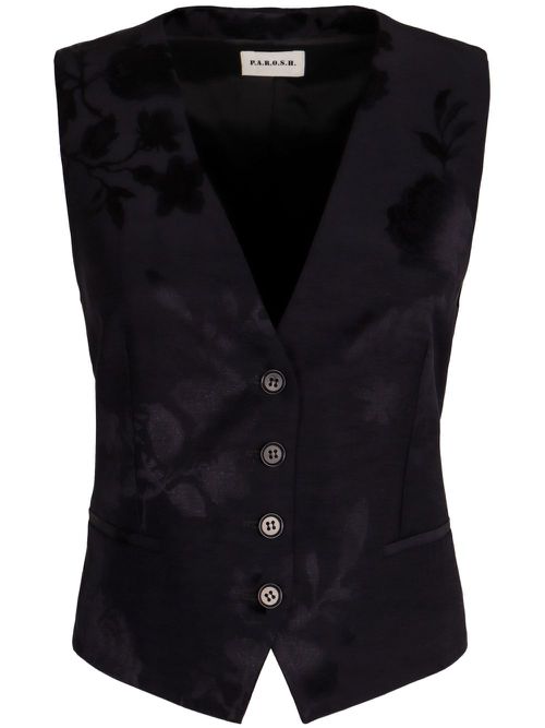 Single breasted gilet - Blue