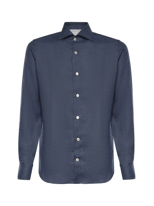 Shirts Royal Blue Linen - Men