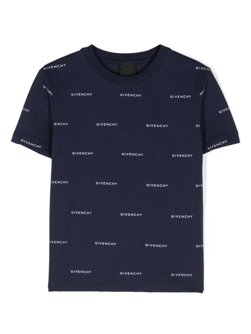 Logo-print cotton T-shirt - Blue