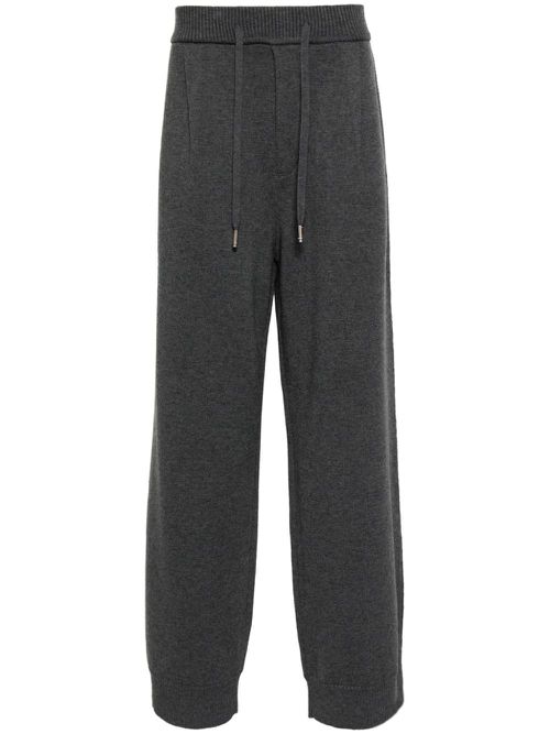 Panther wide-leg knitted trousers - Grey