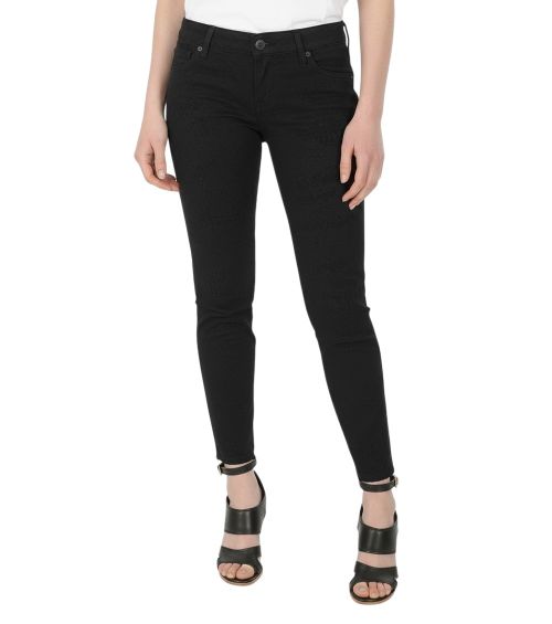 Black Skinny Mid Rise Jeans