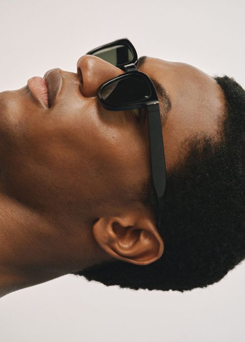 Rectangular-frame sunglasses black - Man - One size - 