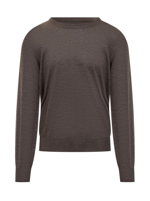 Dark Brown Solid Sweaters