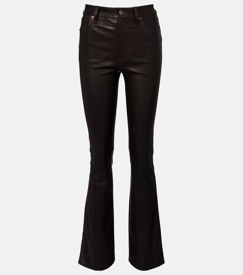 Reboot Crop leather bootcut pants