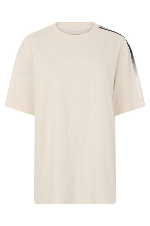 Striped Cotton T-Shirt — Beige