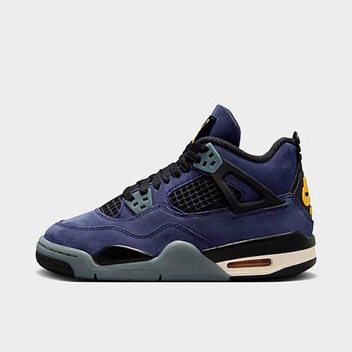 Big Kids Air Retro 4 Basketball Shoes in Imperial Purple/Multi-Color/Multi-Color