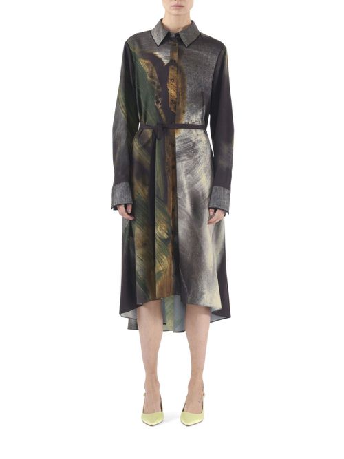 Belted shirt dress - Black