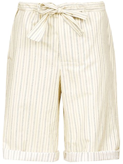 Striped shorts - Neutrals