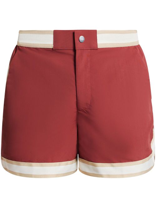 CHÉ stripe-trim shorts - Rot