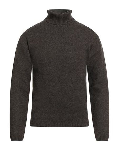 Man Turtleneck Dark brown Size S Merino Wool