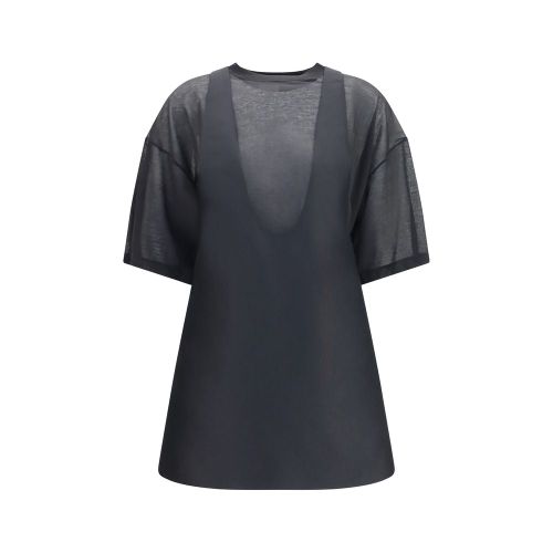 Hybrid Wool Merino and Silk Dress — Black