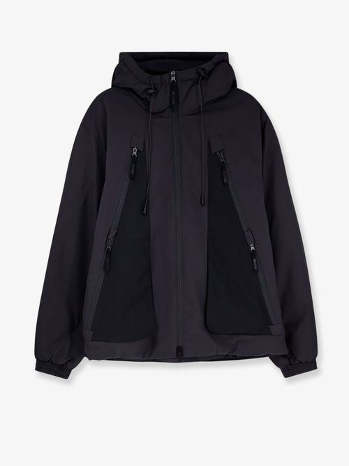 Nylon Hooded Jacket — Black