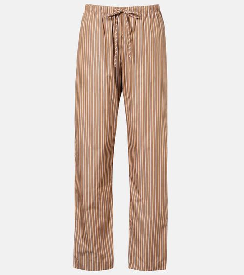 Yoshi cotton-blend twill wide-leg pants