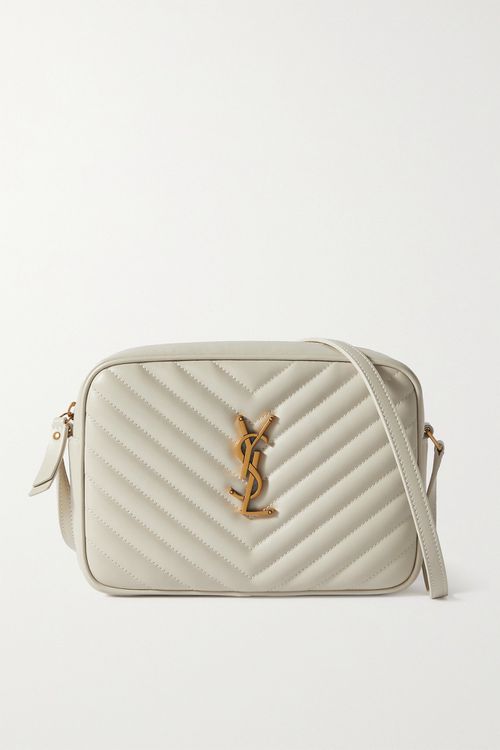 Lou Medium Quilted Leather Shoulder Bag - Cream