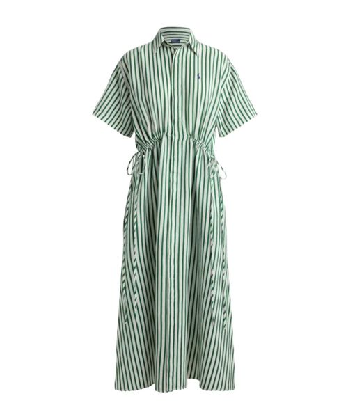 Striped drawstring dress
