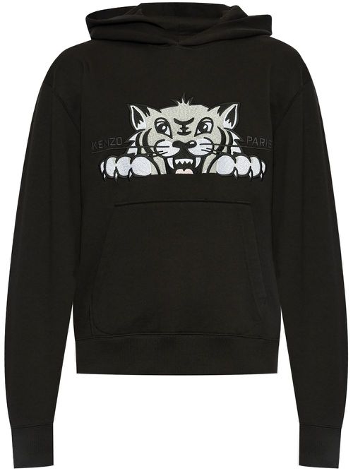 Happy Tiger hoodie - Black