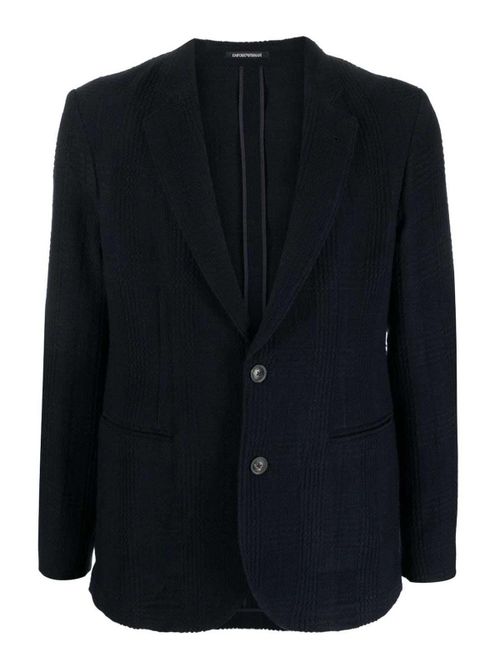 Wool single-breasted blazer jacket