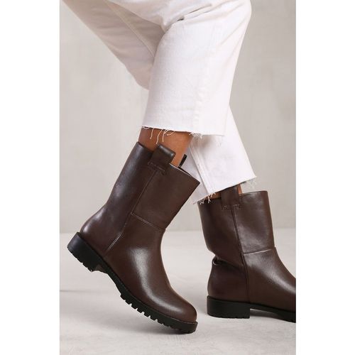 'Winter' Wide Fit Mid Calf Boot With Stitching Detail