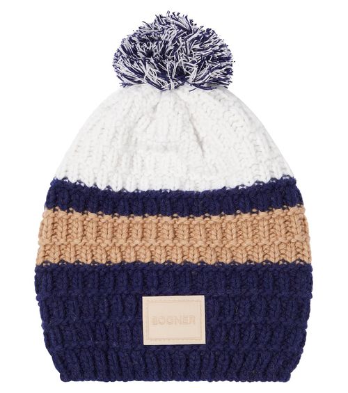 Nola striped wool-blend beanie