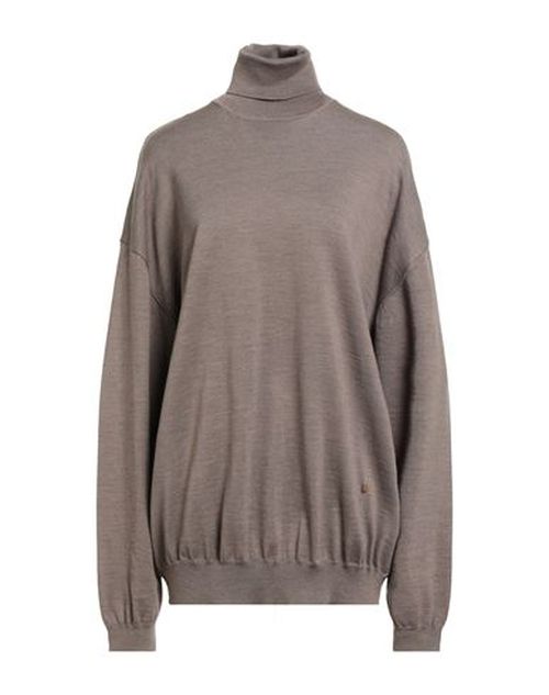 Couture Woman Turtleneck Light brown Size 4 Virgin Wool