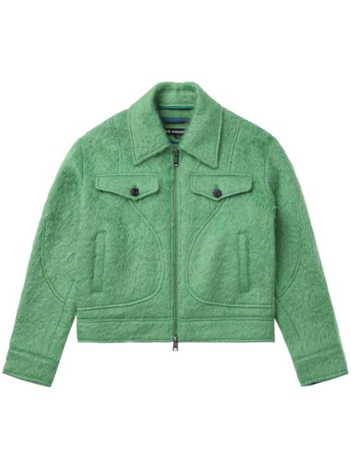 Brushed shirt jacket - Green