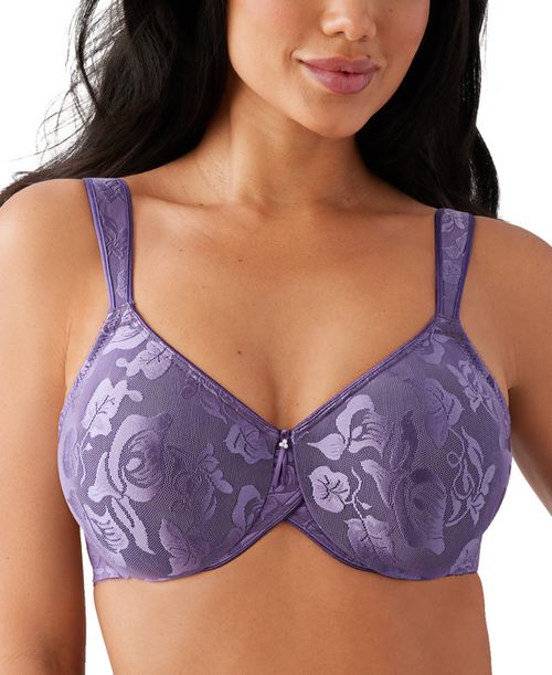 Awareness Full Figure Seamless Underwire Bra 85567, Up To I Cup - Grape Compote