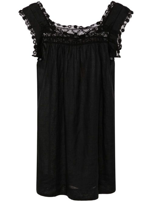 Almadia lace-trim dress - Black