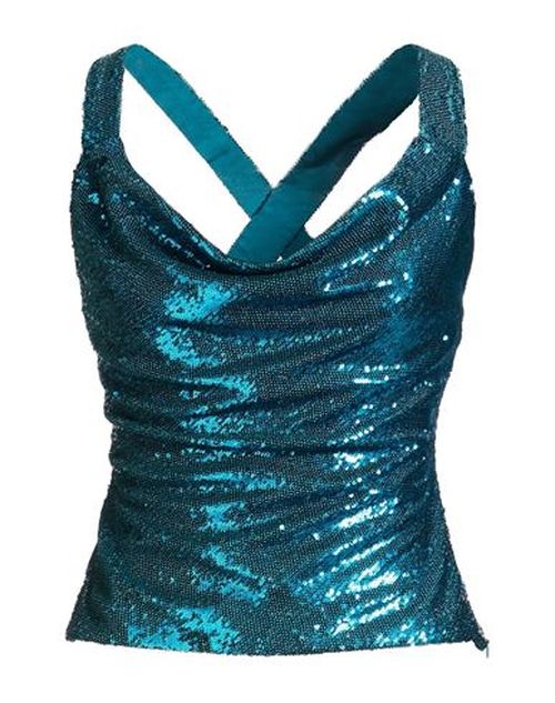 Woman Top Azure Size 10 Polyester