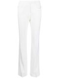 Flared vrgin-wool trousers - White