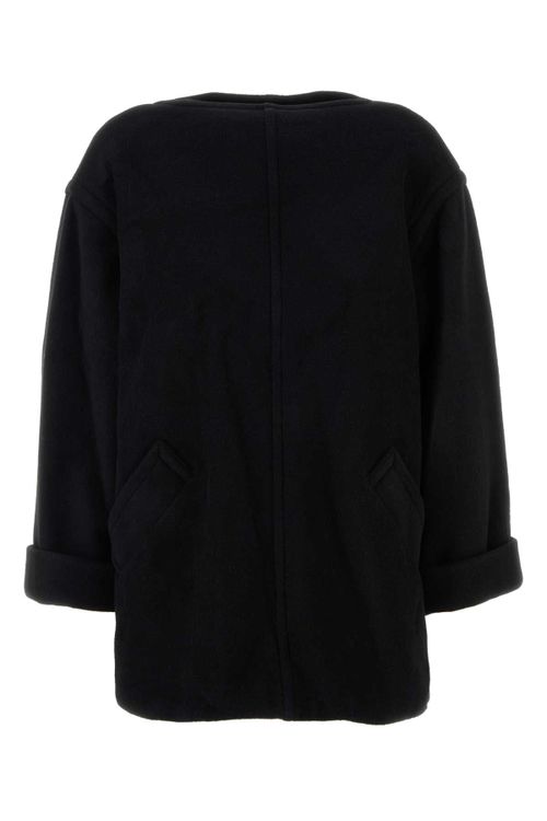 Wool Blend Oversize Sweater — Black