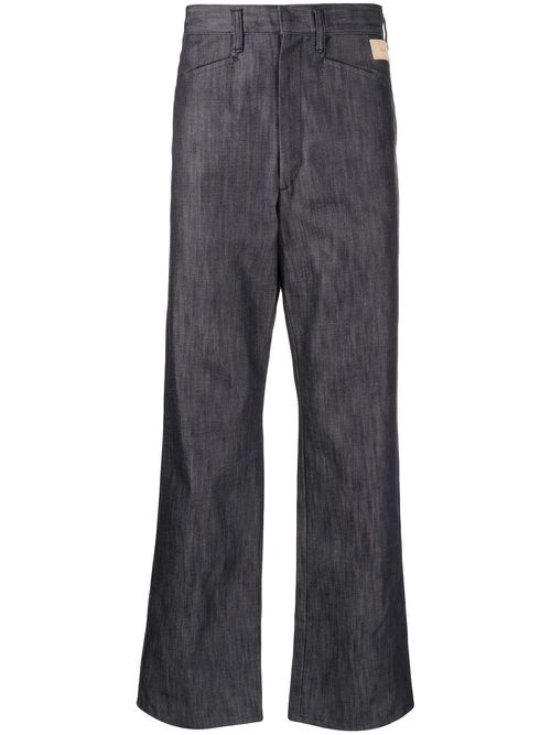 Mid-rise straight-leg jeans - Blue