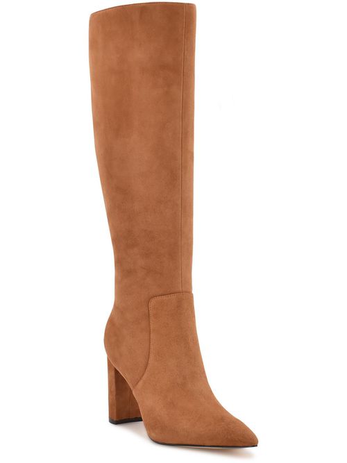 Danee Womens Wide Calf Leather Knee-High Boots