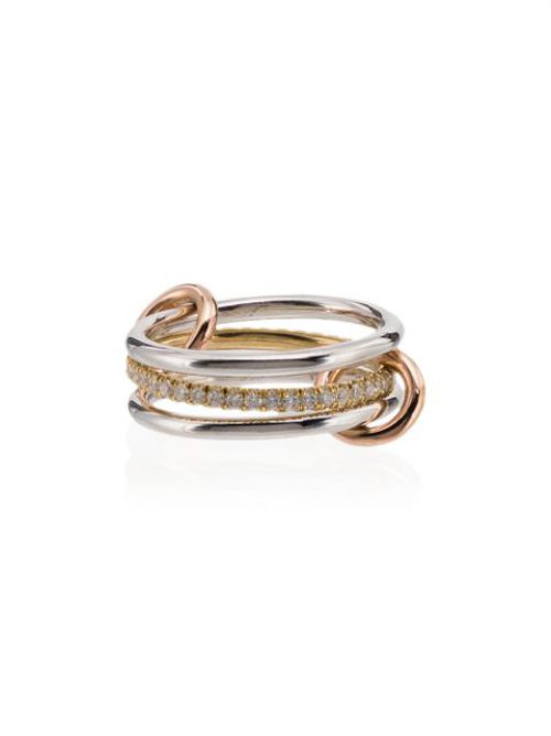 18kt white gold Sonny diamond link ring
