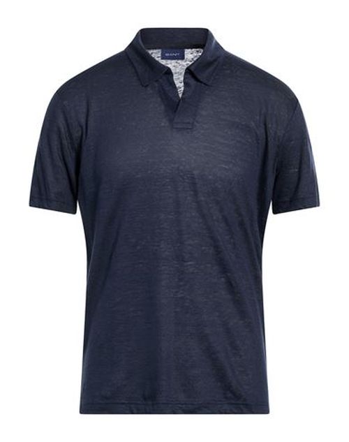 Man Polo shirt Midnight blue Size S Linen