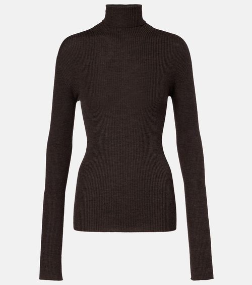 Ribbed-knit wool sweater