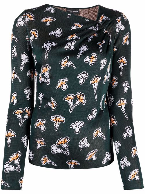 All-over pattern jumper - Green