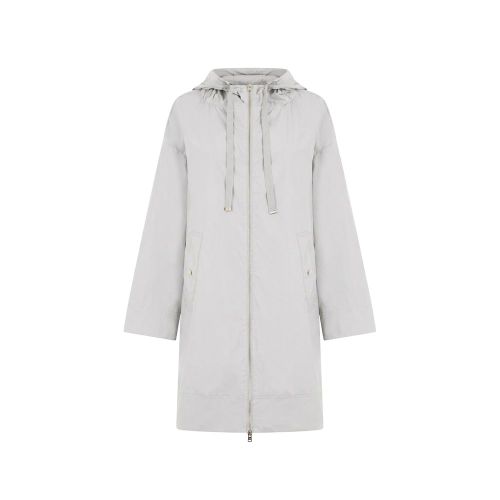 Drawstring Hood Coat — Gray