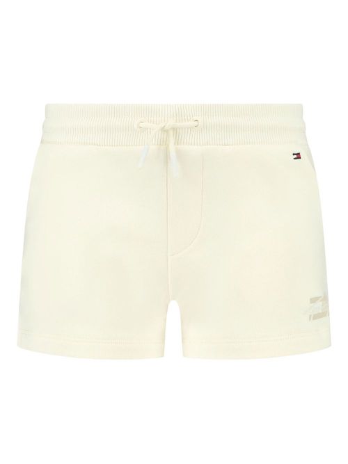 Logo-embroidered shorts - Neutrals