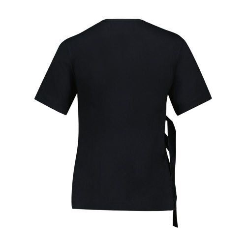 Bow Sash Detail T-Shirt — Black