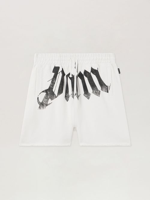 Big Waist Logo Sweatshorts Man  Off White Black