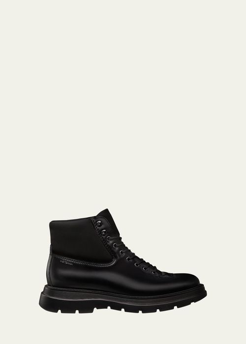 Men's Adam Leather and Neoprene Combat Boots