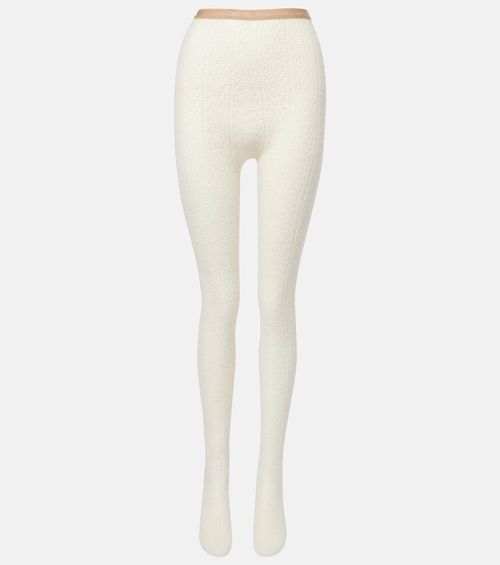 Logo wool-blend tights