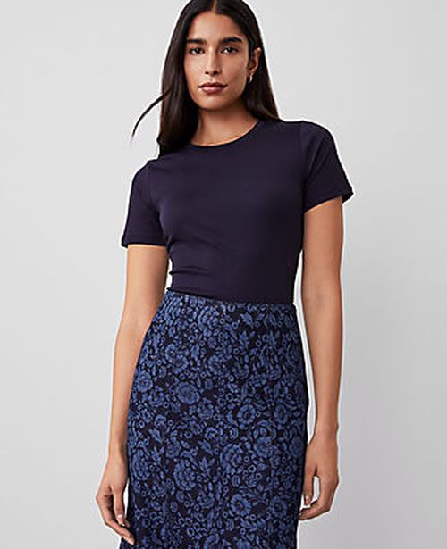 Ann Taylor Weekend Crew Neck Tee